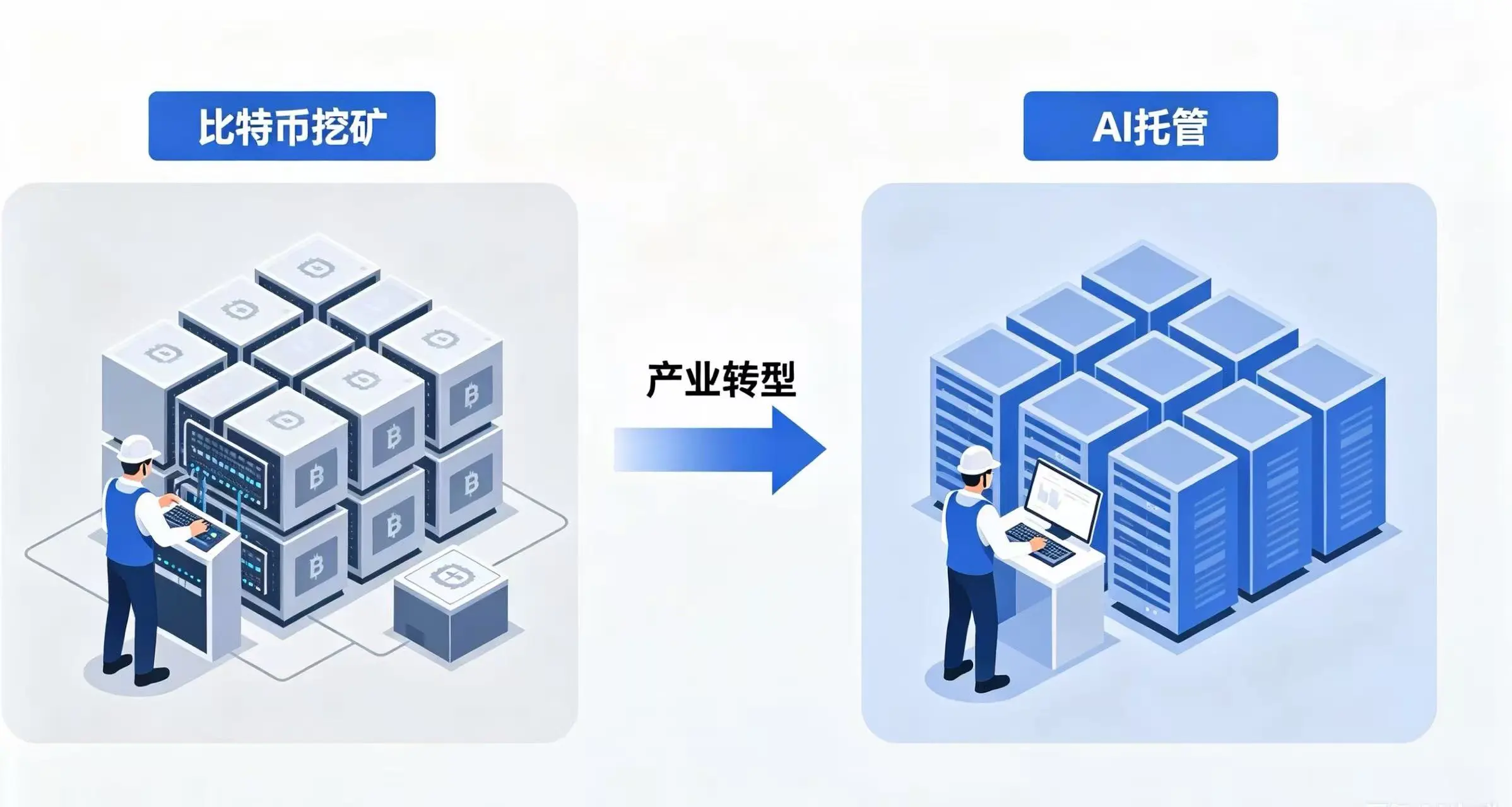 矿工从比特币挖矿转向 AI 托管