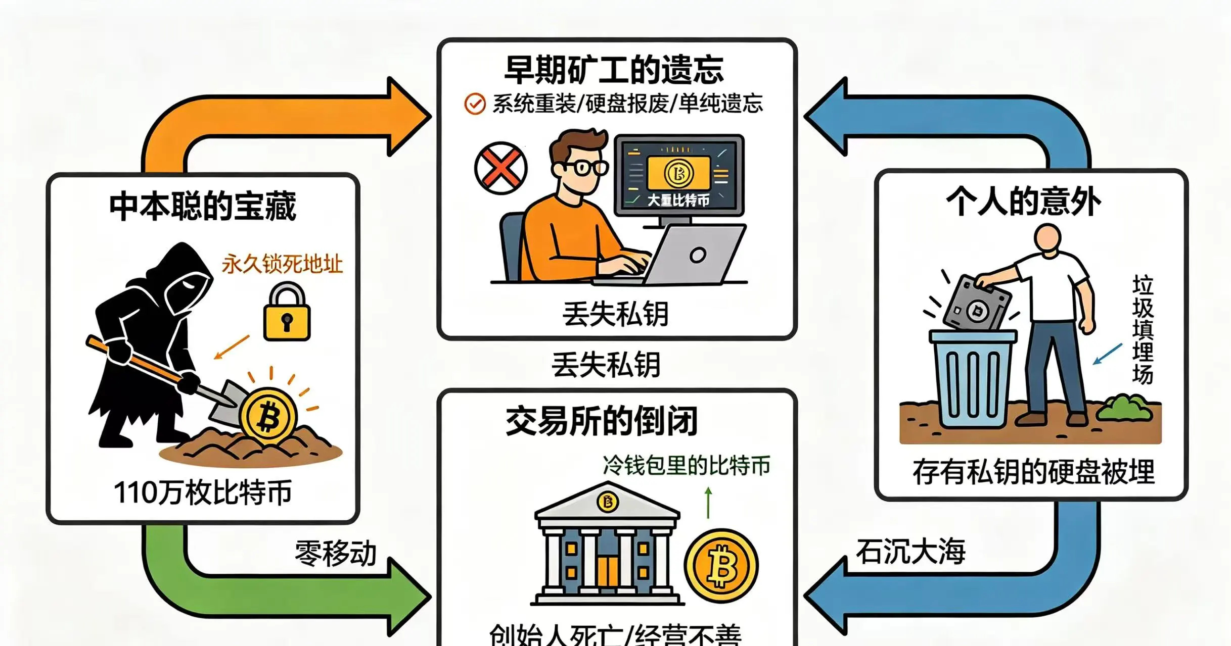 比特币丢失经典路径流程图 比特币丢失经典路径流程图