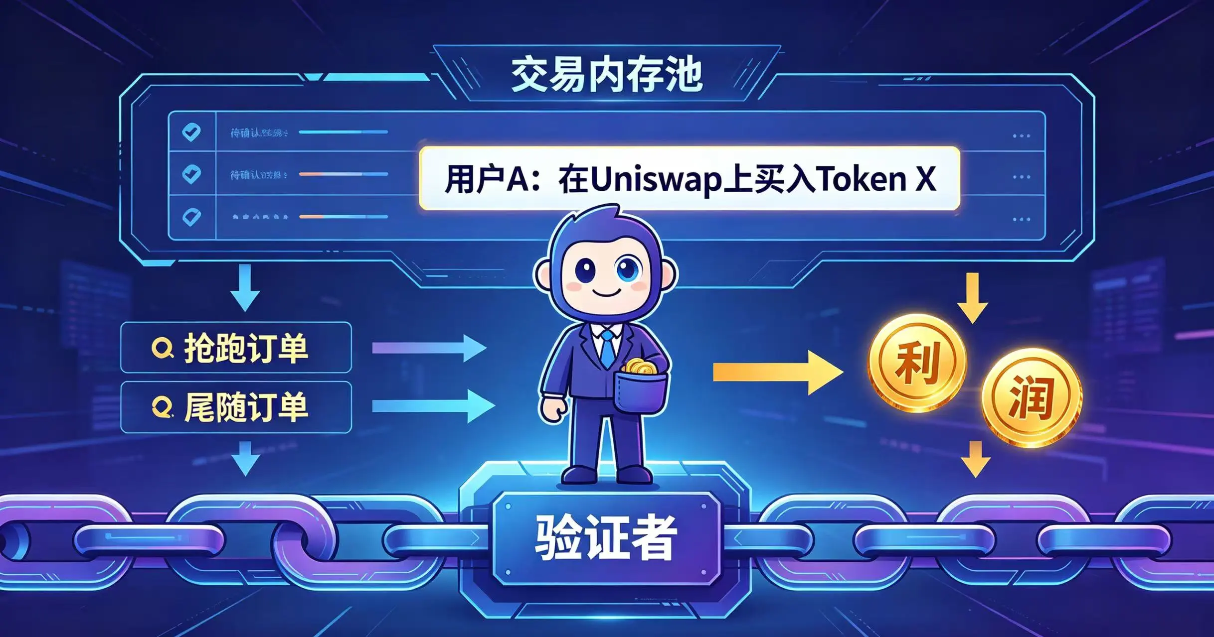 MEV 套利示意图 MEV 套利示意图