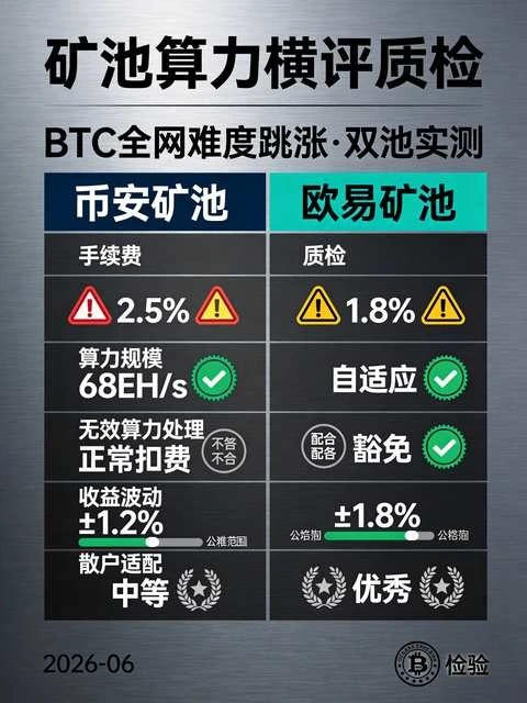 BTC全网难度跳涨下，谁的收益更稳、手续费更省？