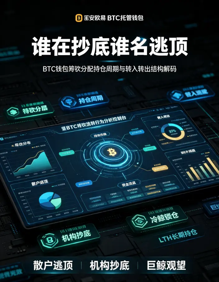 谁在抄底谁在逃顶？深度解码BTC钱包的筹码分布、持仓周期与转入转出结构